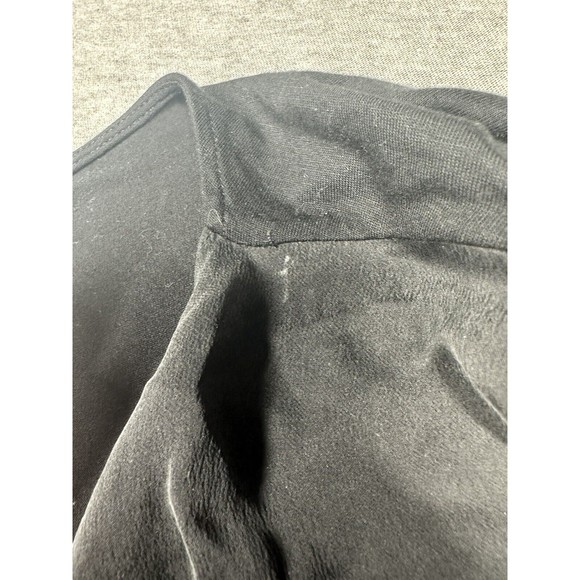 Theory Pullover Blouse Shirt Silk Blend Drape Accent Black Size Large - Picture 7 of 9